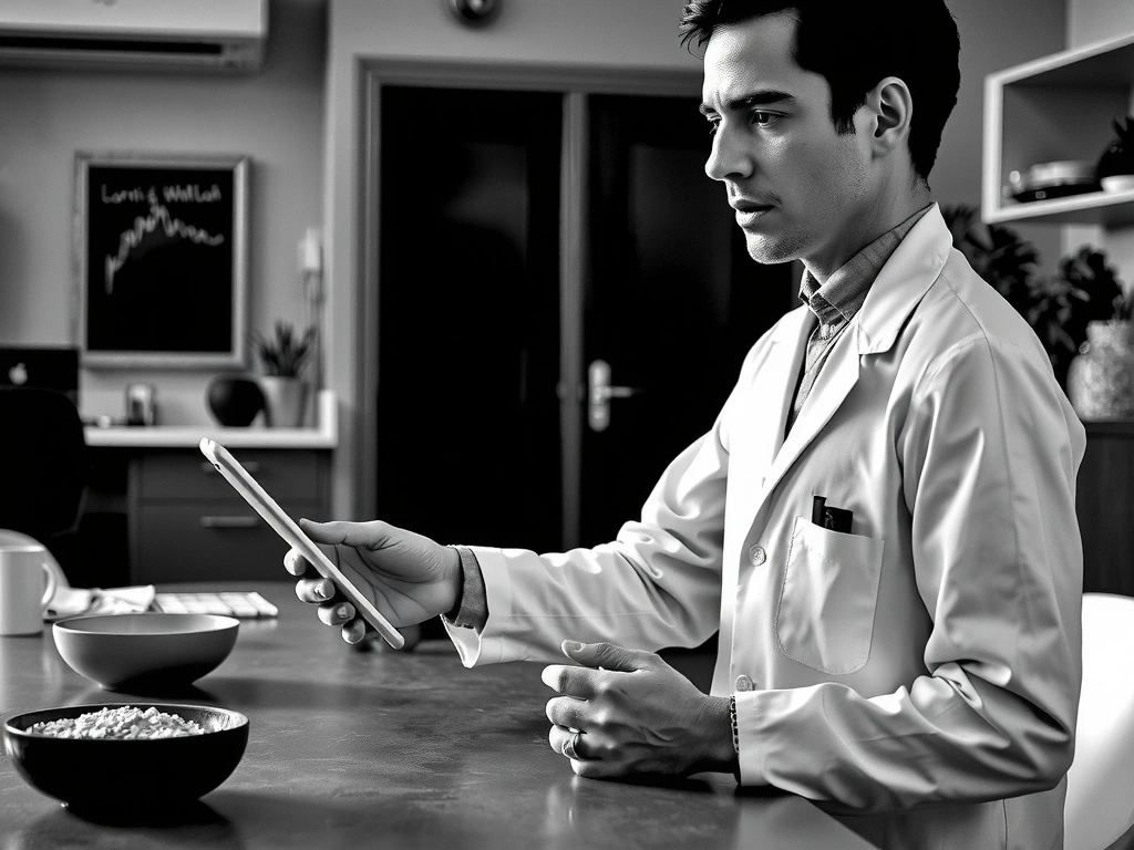 Nutritionniste analysant des données